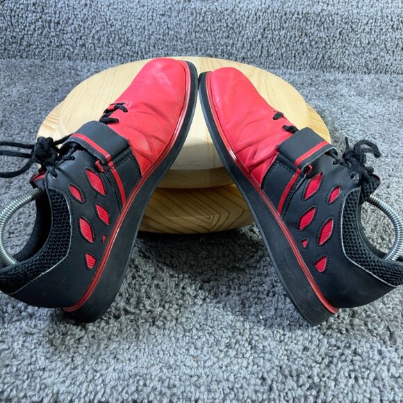 Reebok Lifter PR Weightlifting Shoes Mens Sz 8.5 Leather Black Red Gym Powerlift - Picture 5 of 8